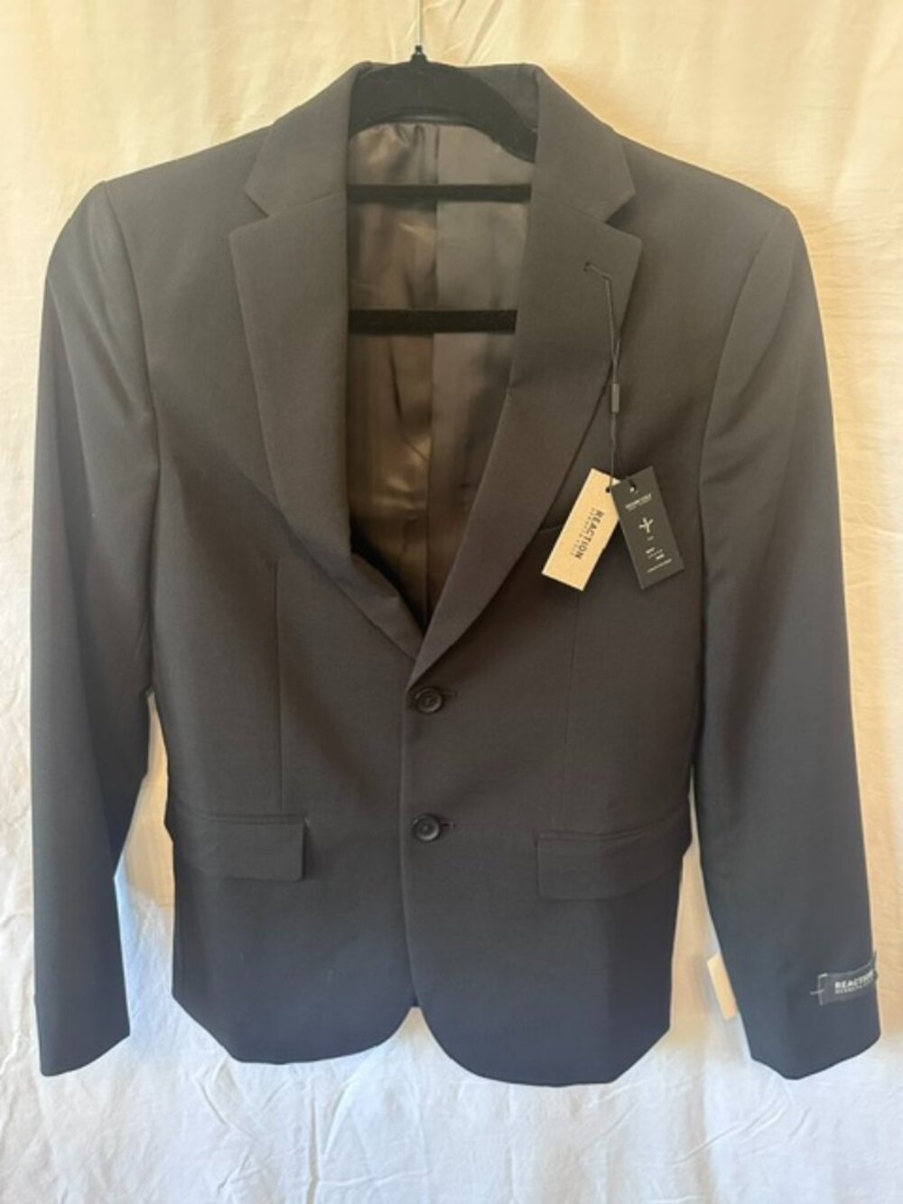 NWT Kenneth Cole Reaction Techni-Cole Black Blazer Jacket